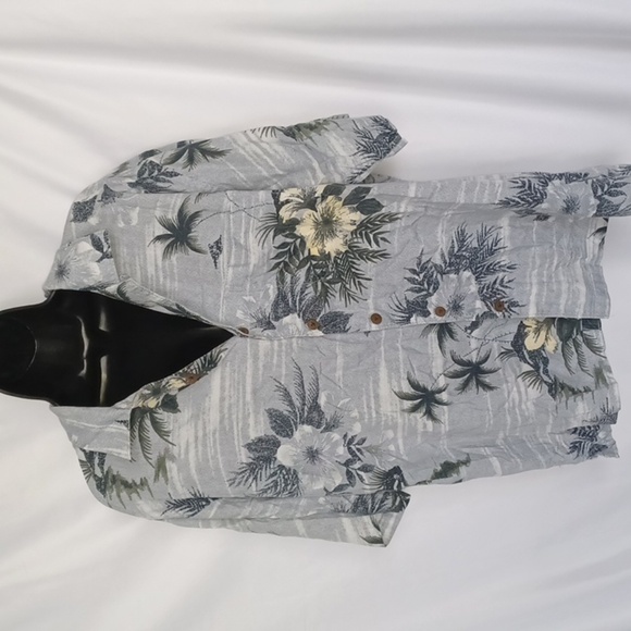 Palm Island  Button Front Hawaii Style, sz med - Picture 1 of 5